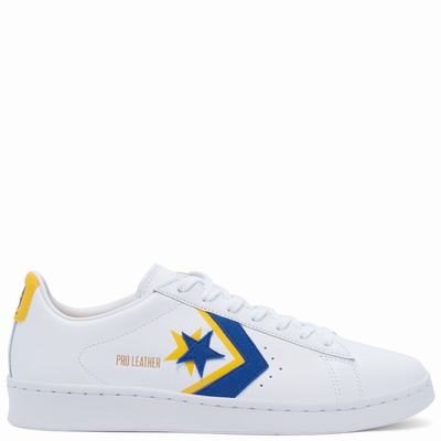 Converse Pro Leather Double Logo - Miesten Tennarit - Valkoinen/Sininen